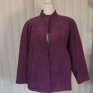 Women's Purple Faux Suede Jacket